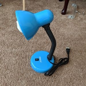 blue desk lamp